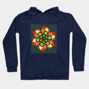 geometric shapes colourful flower design Hoodie